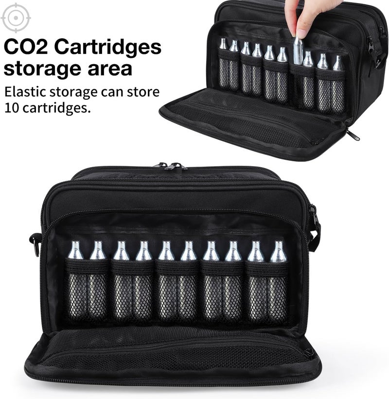 YUMTIM CO2 Cartridges Storage Case Compatible with Crosman, Umarexss, Air Gun Case Perfect for Air Guns CO2 Cartridges 4.5mm Coated BBs Storage and Transportation, Protective Storage Bag, Indoor Outdoor - Image 5